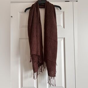Brown Textured Pashmina Scarf